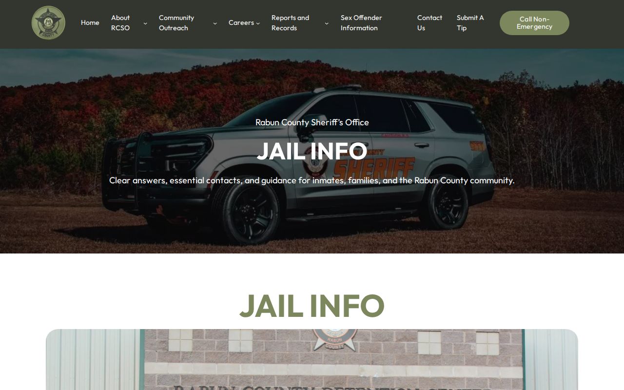 Rabun County Detention Center official jail information and custody contact