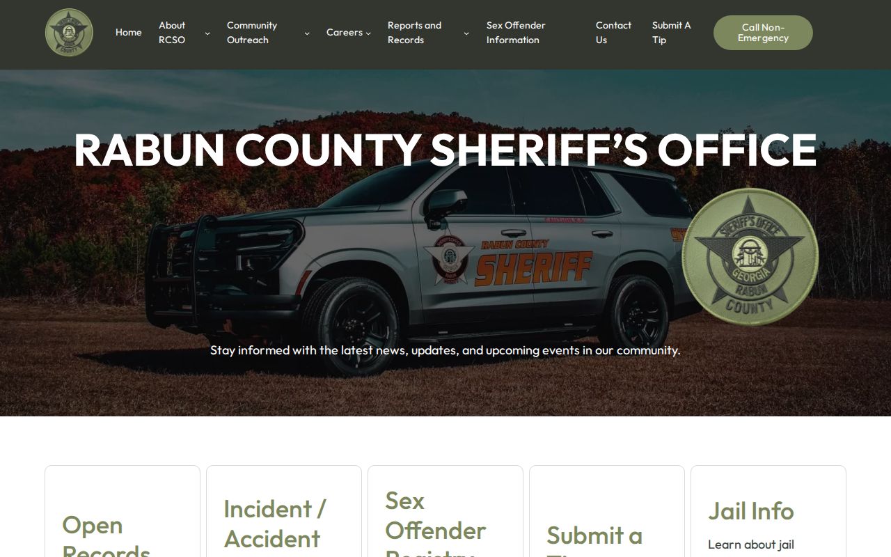 Rabun County Sheriff's Office official news and public-safety page